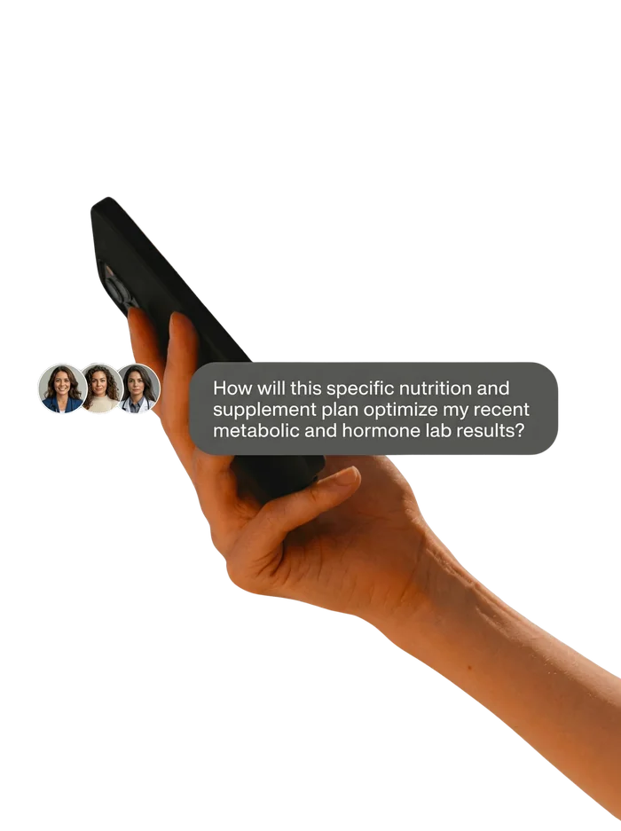 Kyma member messaging the clinical team